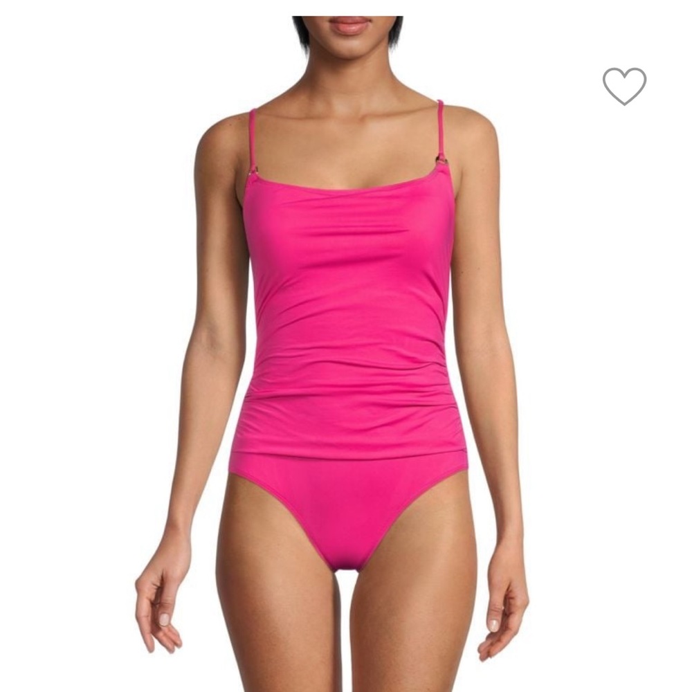 Anne cole hot pink, bathing suit, size 14 one piece